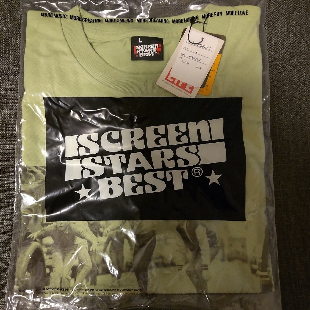 【美品】新品未使用　SCREEM STARS　Tシャツ　半袖　L　ピスタチオ メンズのトップス(Tシャツ/カットソー(半袖/袖なし))の商品写真