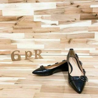 Gianvito Rossi - お洒落デザイン【ジャンヴィトロッシ】レザー本革パンプス リング 24.0 黒