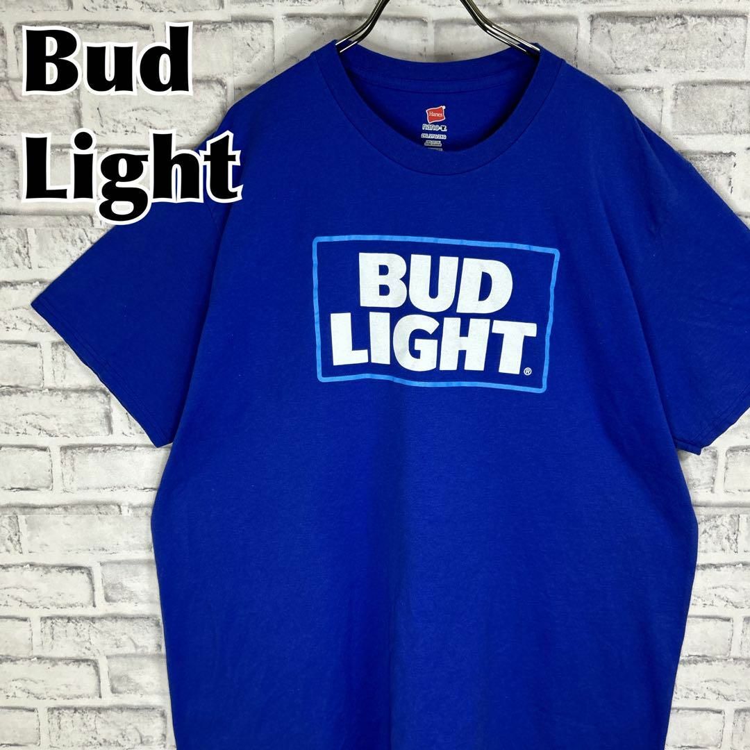 Hanes(ヘインズ)のBUD LIGHT バドライト ビール センターロゴ Tシャツ 半袖 輸入品 メンズのトップス(Tシャツ/カットソー(半袖/袖なし))の商品写真