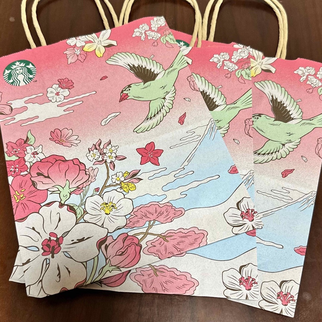 Starbucks Coffee(スターバックスコーヒー)の即購入ok 【新作】スターバックス　桜　紙袋 レディースのバッグ(ショップ袋)の商品写真