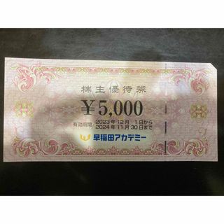 早稲田アカデミー　株主優待券 60000円分(その他)