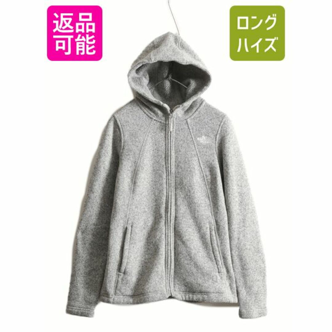 THE NORTH FACE(ザノースフェイス)のUS企画 ノースフェイス フリース パーカー ジャケット レディース S / The North face ジャンパー フルジップ セーター ハイネック グレー レディースのジャケット/アウター(ブルゾン)の商品写真