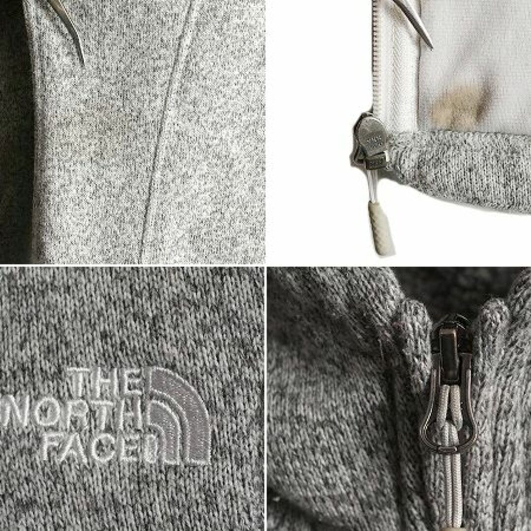 THE NORTH FACE(ザノースフェイス)のUS企画 ノースフェイス フリース パーカー ジャケット レディース S / The North face ジャンパー フルジップ セーター ハイネック グレー レディースのジャケット/アウター(ブルゾン)の商品写真