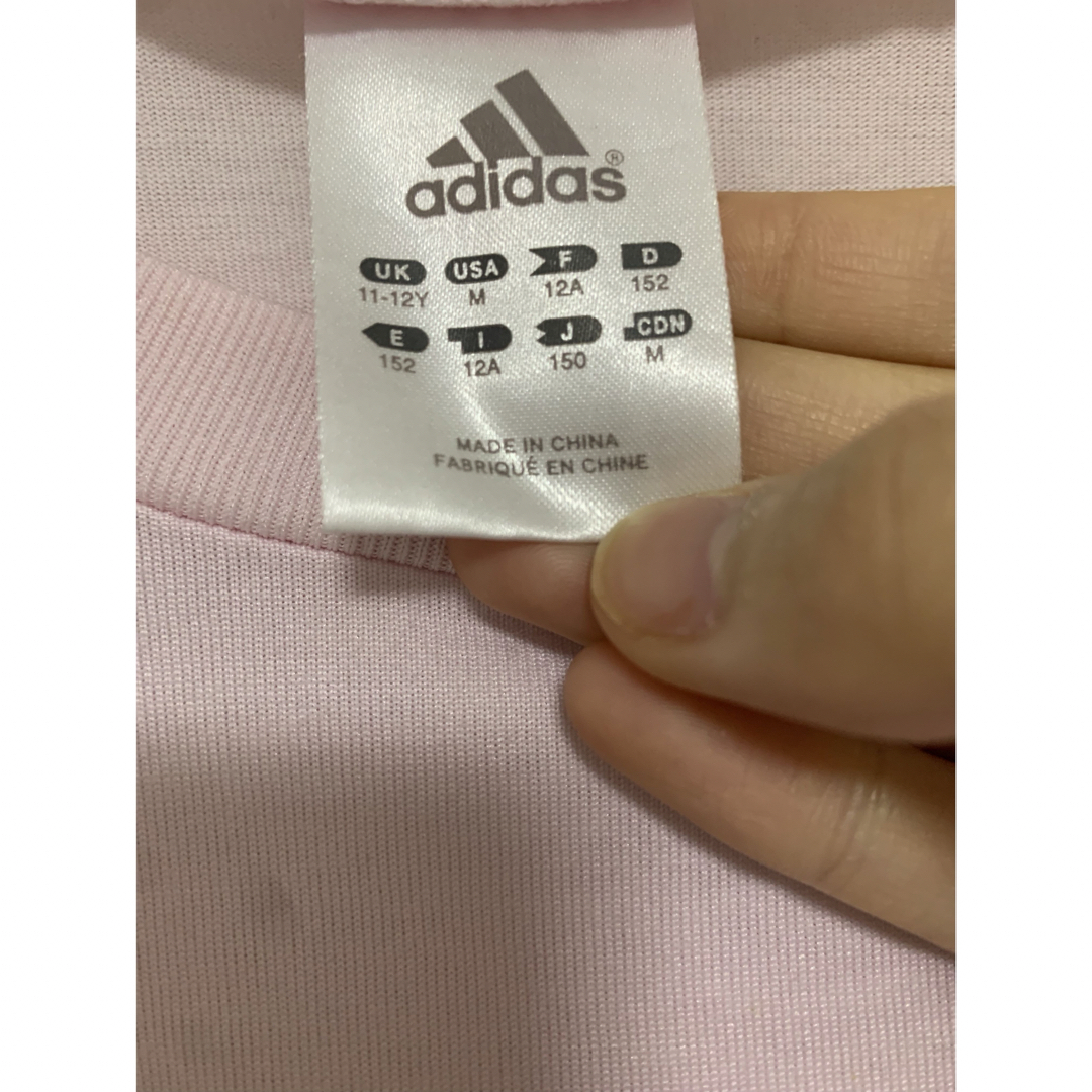 adidas(アディダス)のadidas tシャツ　ピンク レディースのトップス(Tシャツ(半袖/袖なし))の商品写真