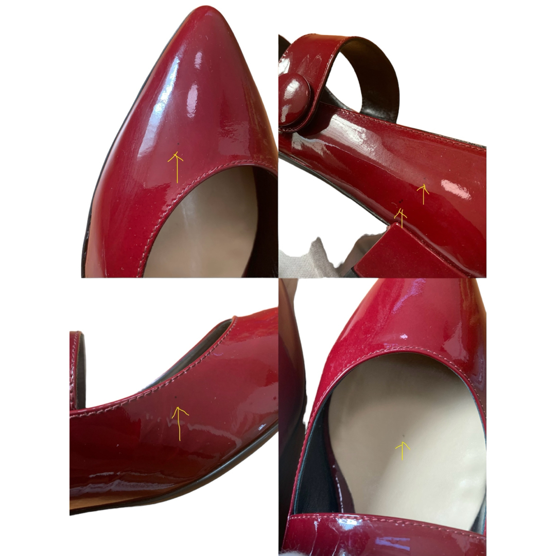FABIO RUSCONI(ファビオルスコーニ)のファビオルスコーニ　パンプス　赤　エナメル　371/2 レディースの靴/シューズ(ハイヒール/パンプス)の商品写真
