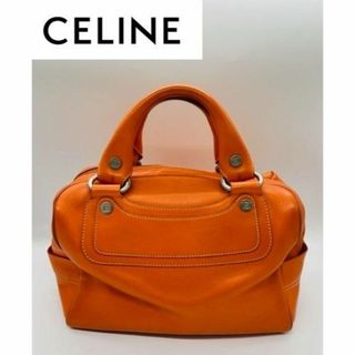 セリーヌ(celine)の【CELINE】セリーヌ ブギーバッグ ハンドバッグ オレンジ レザー(ハンドバッグ)