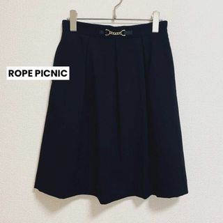 ロペピクニック(Rope' Picnic)のst516 ROPE PICNIC ロペピクニック ひざ丈スカート 黒(ひざ丈スカート)