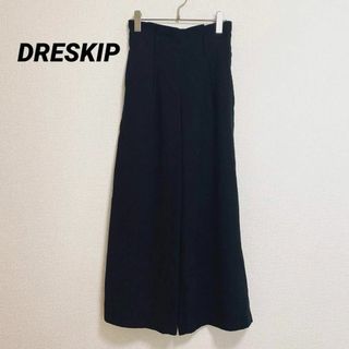 ドレスキップ(DRESKIP)のst517 DRESKIP ドレスキップ ワイドパンツ フルレングス 黒(カジュアルパンツ)