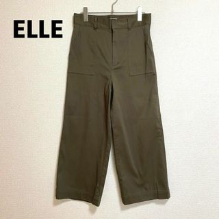 エル(ELLE)のst519 ELLE エル カジュアルパンツ ストレッチパンツ モスグリーン(カジュアルパンツ)