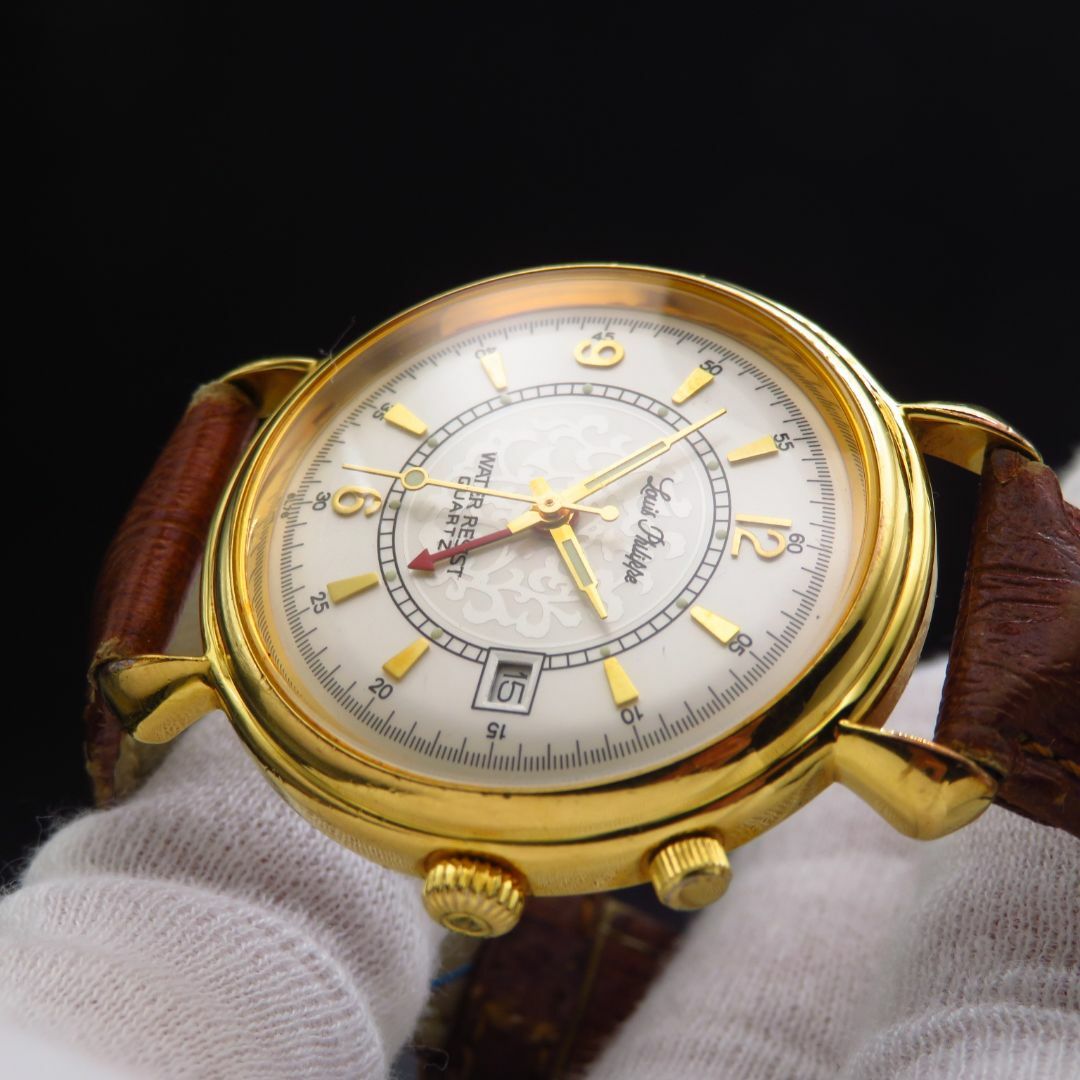 Louis Philippe 腕時計 アラーム デイト ゴールド  メンズの時計(腕時計(アナログ))の商品写真