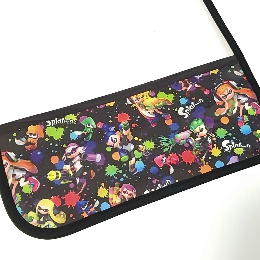 スプラトゥーン ランドセルカバー ブラック ハンドメイドのキッズ/ベビー(外出用品)の商品写真