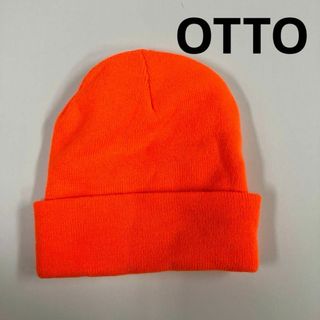 OTTO ニットキャップ　オレンジ　古着　ビーニー(ニット帽/ビーニー)