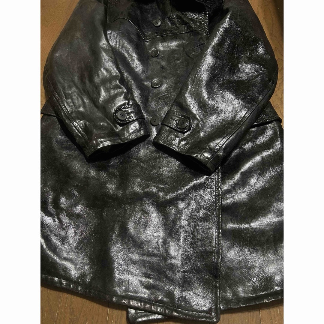 ビンテージ ホースハイド コート　黒 メンズのジャケット/アウター(レザージャケット)の商品写真
