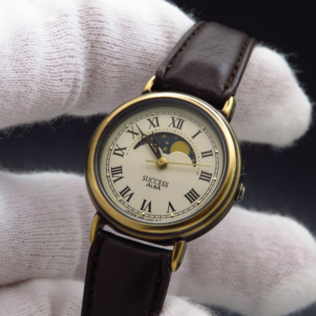 SEIKO - ALBA SUCCESS ムーンフェイズ 腕時計 ローマンの通販 by SEIKO - ALBA SUCCESS ムーンフェイズ 腕時計 ローマンの通販 by