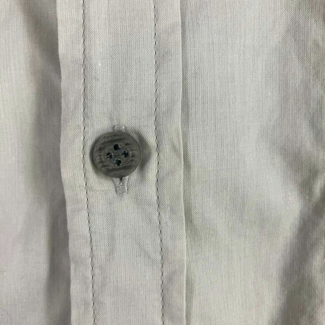 ペルバッコ　シャツ　変形　古着　切り替え　ドレスシャツ　木ボタン　日本製 メンズのトップス(シャツ)の商品写真
