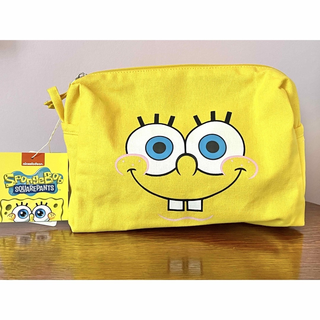 PRIMARK(プライマーク)のSponge Bobスポンジボブ・スクエアパンツ♡キャンバスコスメポーチ レディースのファッション小物(ポーチ)の商品写真