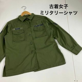 米軍実物 80s ユーティリティシャツ　古着女子　ファティーグシャツ　ミリタリー(シャツ/ブラウス(長袖/七分))