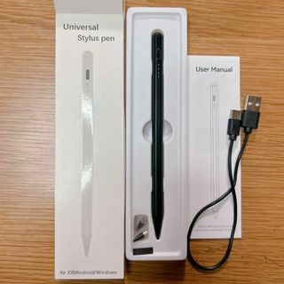 iPadタッチペン　【全機種対応 type-C急速充電】充電式 タッチペン　黒(その他)
