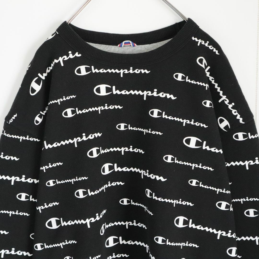 Champion(チャンピオン)の【希少】チャンピオン／スウェット　総柄　刺繍ロゴ　XLサイズ　USA規格　裏起毛 メンズのトップス(スウェット)の商品写真