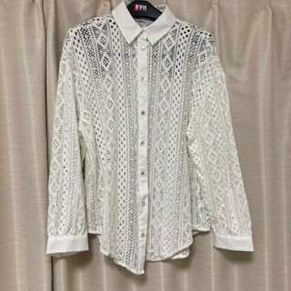 ザラ(ZARA)のZARA 幾何学 レースシャツ(シャツ/ブラウス(長袖/七分))