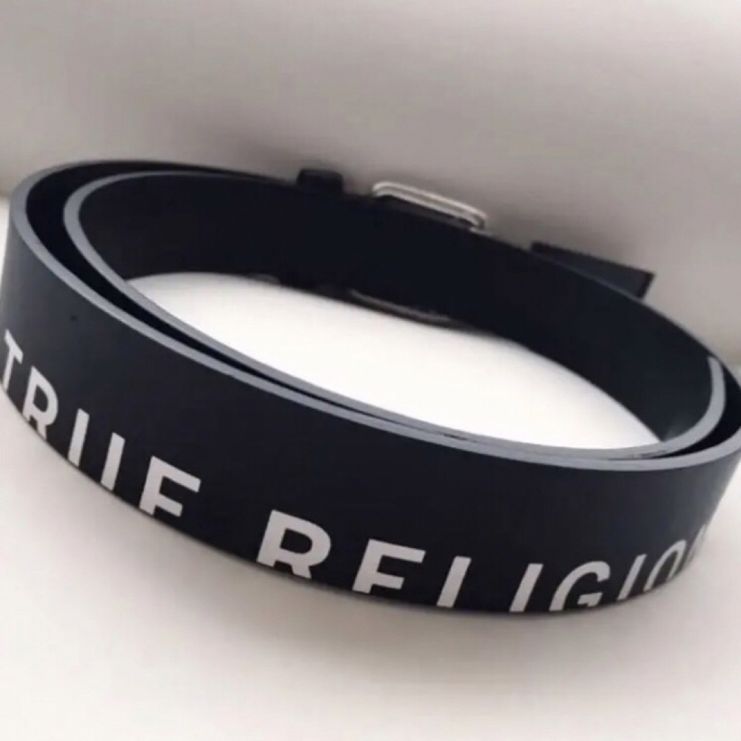 True Religion(トゥルーレリジョン)のレア【新品】トゥルーレリジョン USA メンズ レザー ベルト 38 黒 メンズのファッション小物(ベルト)の商品写真
