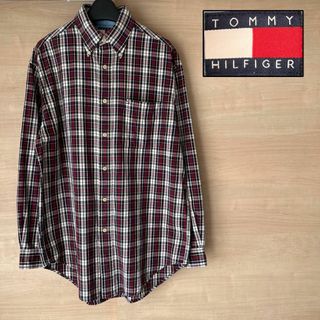 トミーヒルフィガー(TOMMY HILFIGER)のTOMMY HILFIGER トミーヒルフィガー チェックシャツ フラッグタグ(シャツ)