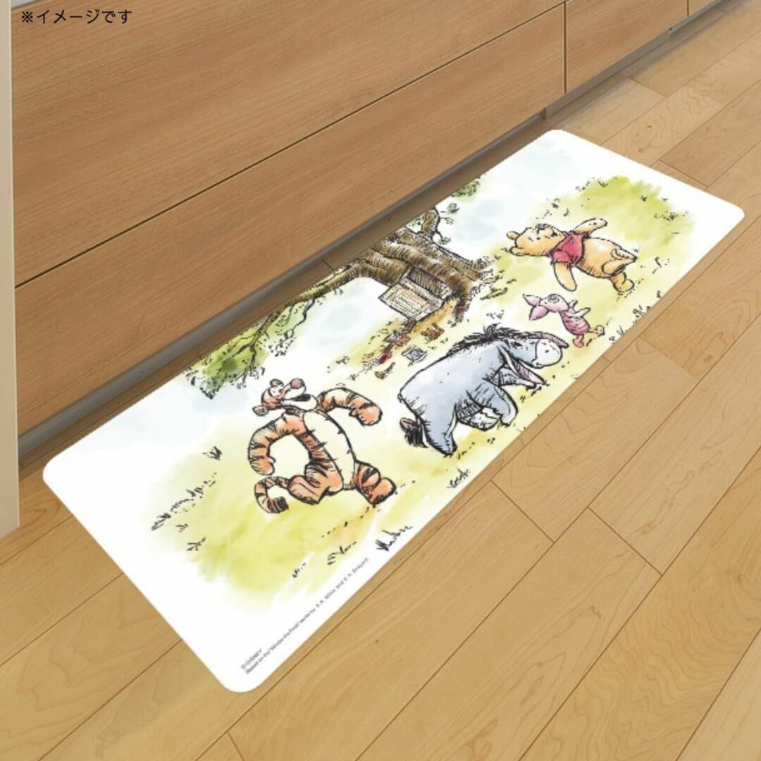 【人気商品】Disney くまのプーさん PVC キッチンマット 45×120c インテリア/住まい/日用品のキッチン/食器(その他)の商品写真