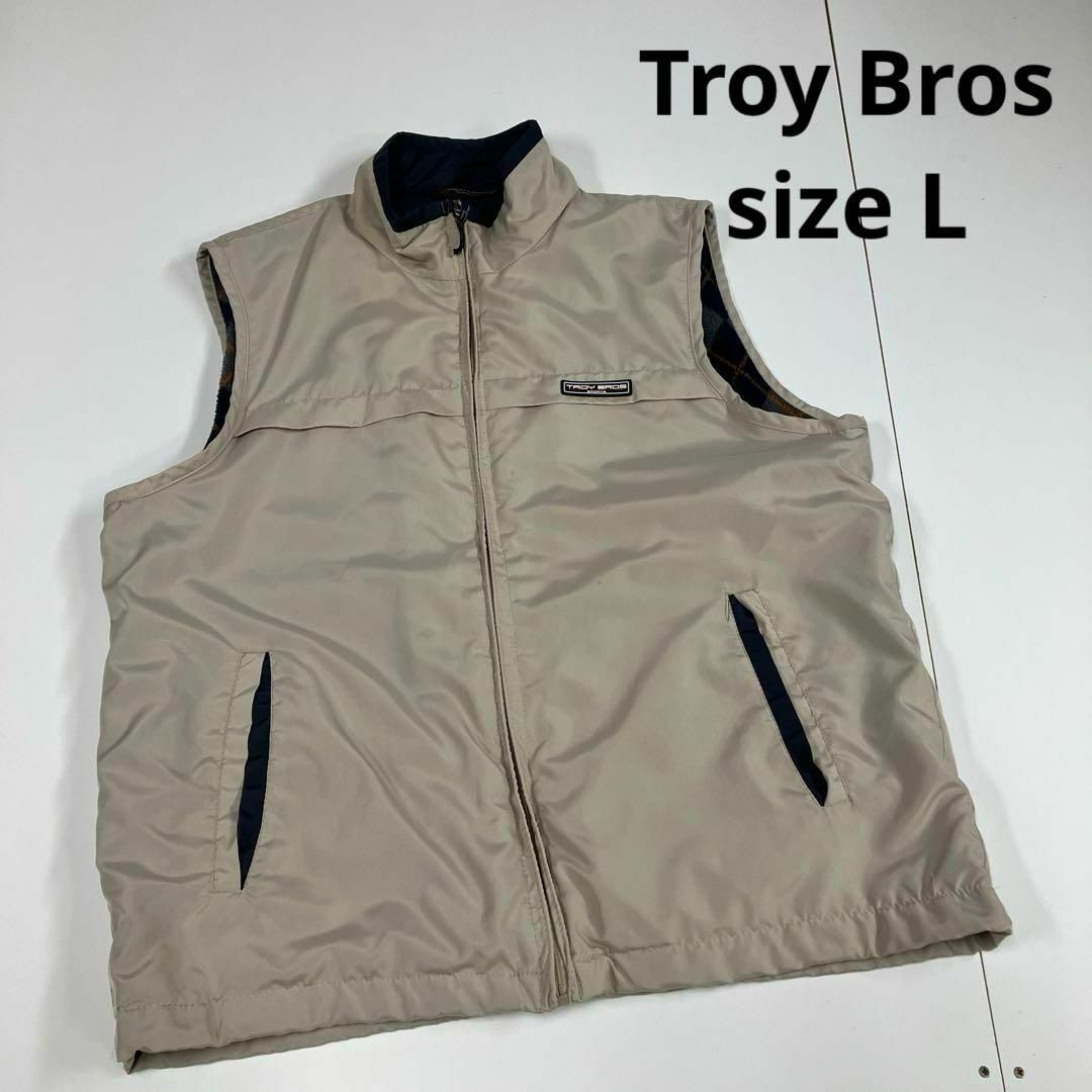 Troy Bros ナイロンベスト アーガイルボア 古着 L | フリマアプリ ラクマ
