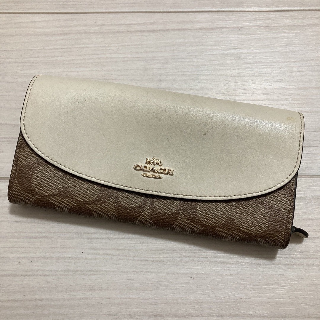 COACH(コーチ)のCOACH コーチ レディース 長財布 革財布 二つ折り財布 シグネチャー レディースのファッション小物(財布)の商品写真