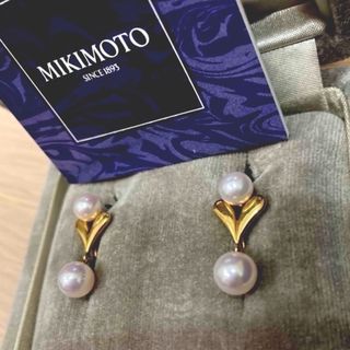 ミキモト(MIKIMOTO)の正規品　極美品　ミキモト　k18 YG   イヤリング(イヤリング)