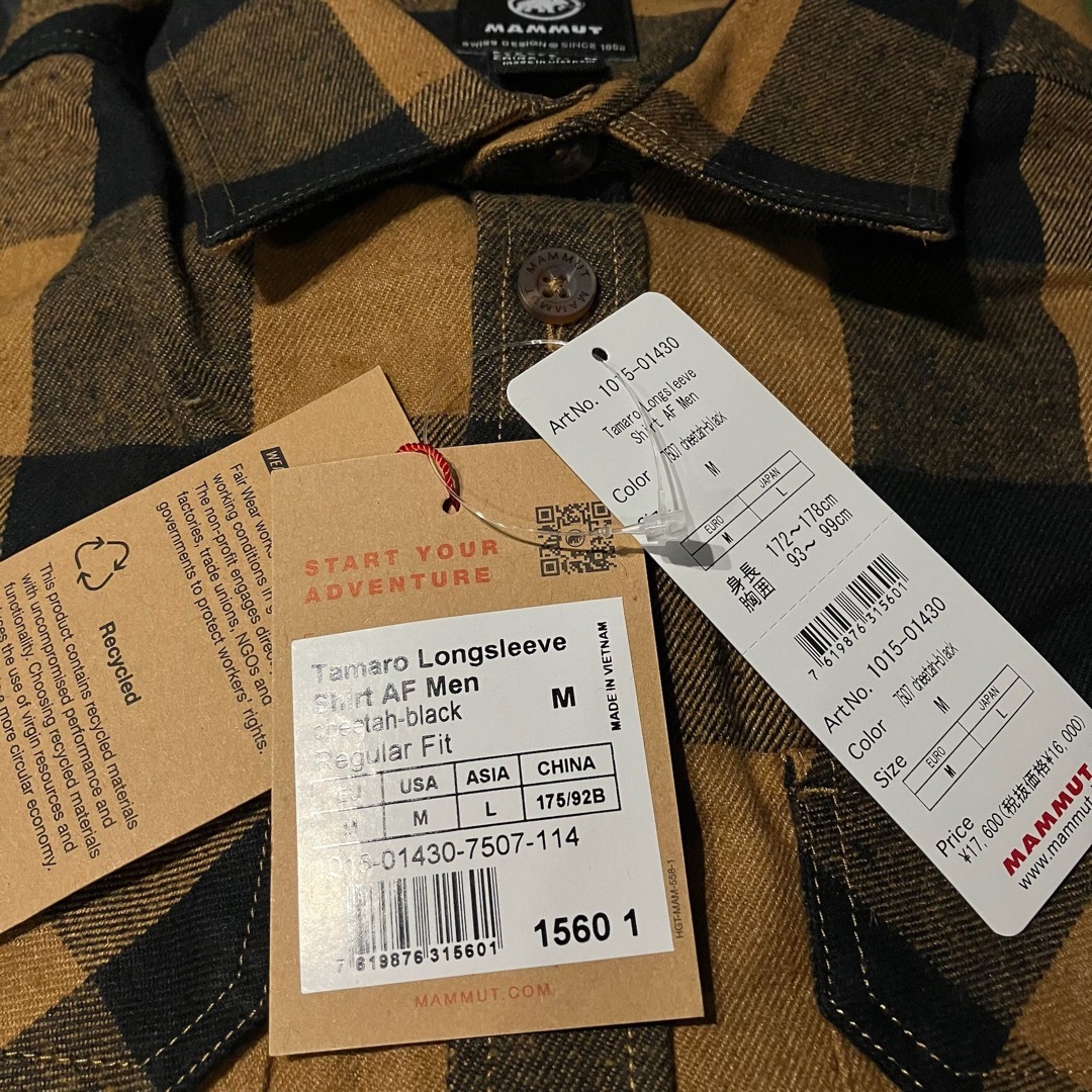 Mammut(マムート)のMAMMUT マムート 長袖シャツ 1015-01430 ブラウン メンズL新品 メンズのトップス(Tシャツ/カットソー(七分/長袖))の商品写真