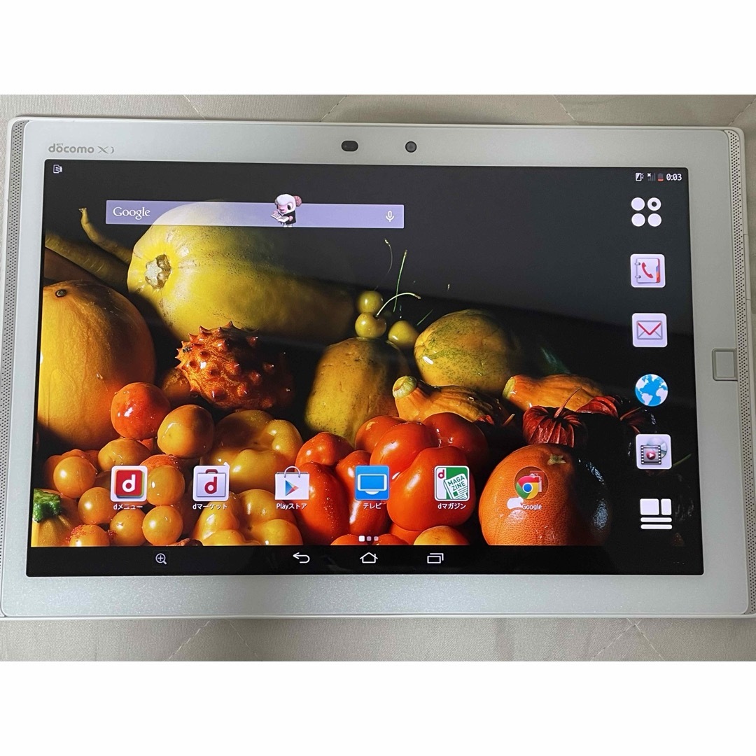 NTTdocomo(エヌティティドコモ)のFUJITSU ARROWS Tab F-03G White スマホ/家電/カメラのPC/タブレット(タブレット)の商品写真