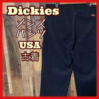 ディッキーズ(Dickies)のディッキーズ メンズ ネイビー ワーク ロゴ L 32 パンツ 古着 90s(ワークパンツ/カーゴパンツ)