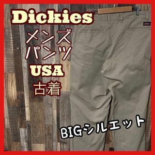 ディッキーズ(Dickies)のディッキーズ ワーク ベージュ メンズ 36 XL ロゴ パンツ 古着 90s(ワークパンツ/カーゴパンツ)