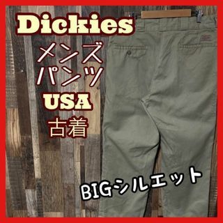 ディッキーズ(Dickies)のディッキーズ XL 36 ワーク ベージュ メンズ ロゴ パンツ 古着 90s(ワークパンツ/カーゴパンツ)