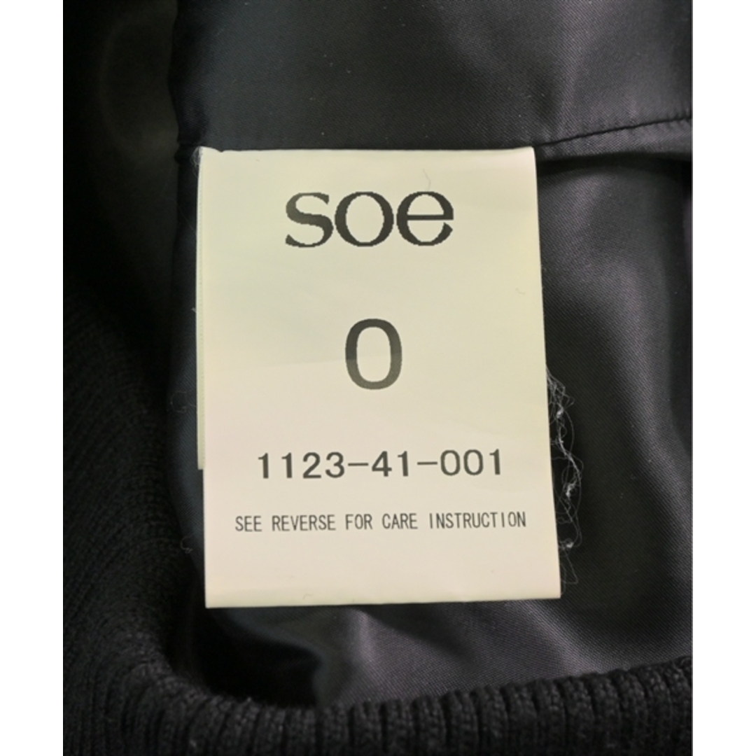 SOE(ソーイ)のSOE ソーイ スタジャン 0(XS位) 黒x白 【古着】【中古】 メンズのジャケット/アウター(スタジャン)の商品写真