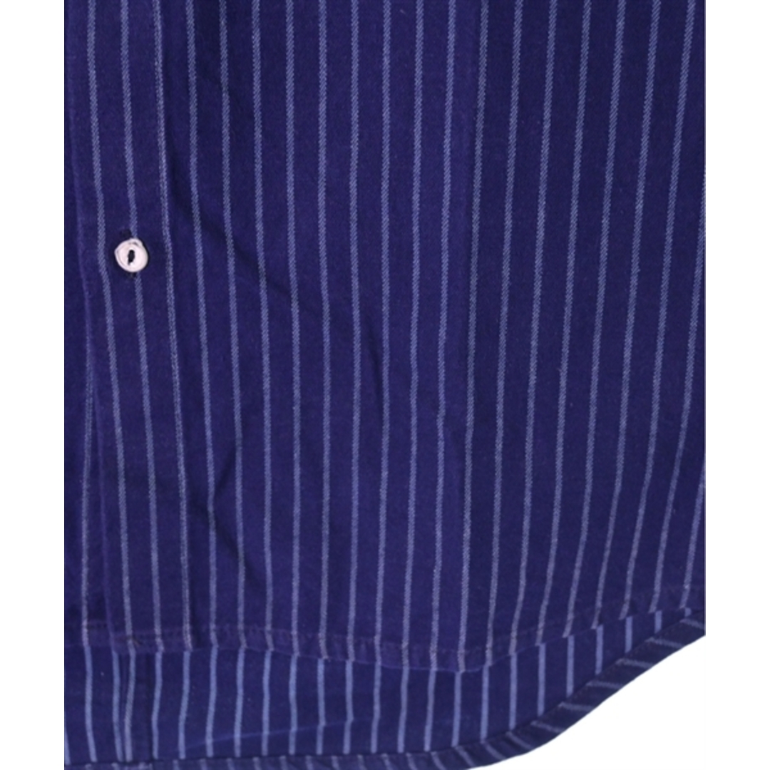 FRANK LEDER(フランクリーダー)のFRANK LEDER カジュアルシャツ -(M位) 紺x水色系(ストライプ) 【古着】【中古】 メンズのトップス(シャツ)の商品写真