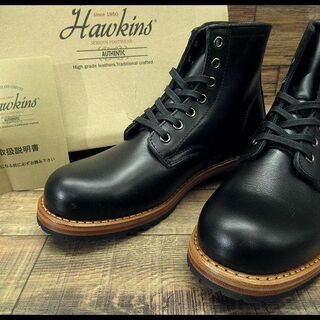 ホーキンス(HAWKINS)の新品 ホーキンス HL40111 本革 レザー ブーツ BLACK 25.5 ⑤(ブーツ)