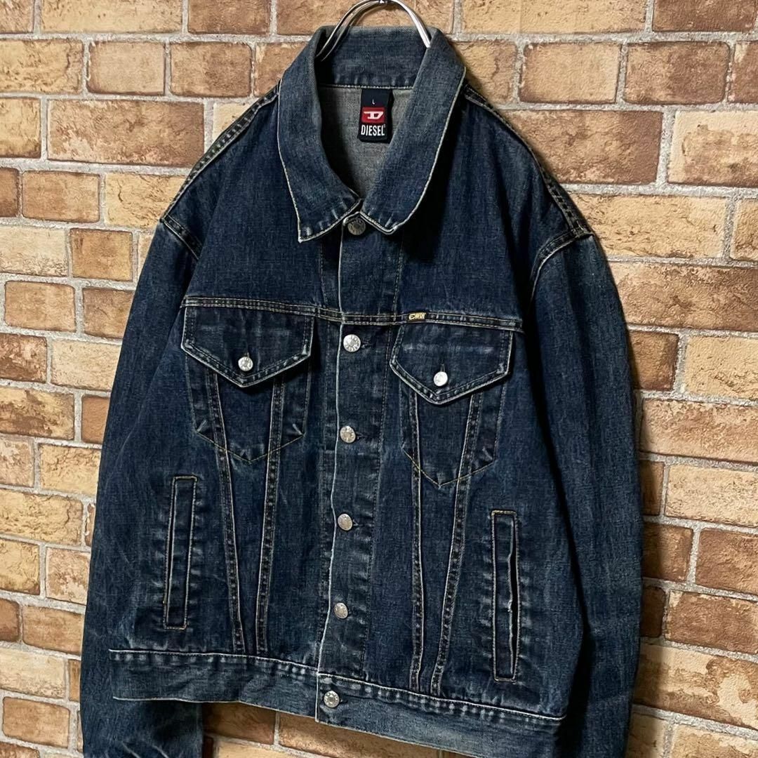 DIESEL(ディーゼル)のディーゼル　イタリア製　90s 旧タグ　デニムジャケット　Gジャン　ジーンズL. メンズのジャケット/アウター(Gジャン/デニムジャケット)の商品写真