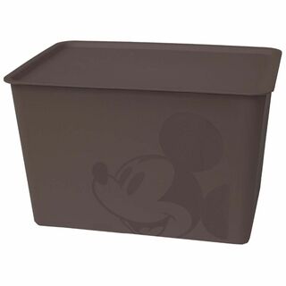 錦化成 ミッキーマウス 蓋付き 収納ボックス ラージ ブラウン 38×27×23(ケース/ボックス)