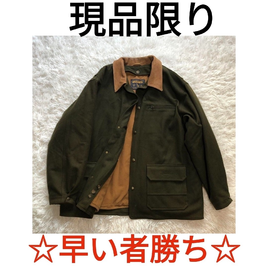 WOOLRICH(ウールリッチ)のウールリッチ　カバーオール　インナー脱着可　カーキ　グリーン　2XL メンズのジャケット/アウター(カバーオール)の商品写真