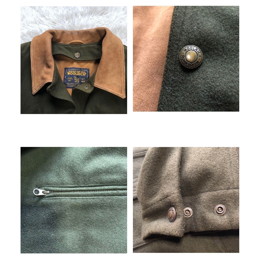 WOOLRICH(ウールリッチ)のウールリッチ　カバーオール　インナー脱着可　カーキ　グリーン　2XL メンズのジャケット/アウター(カバーオール)の商品写真