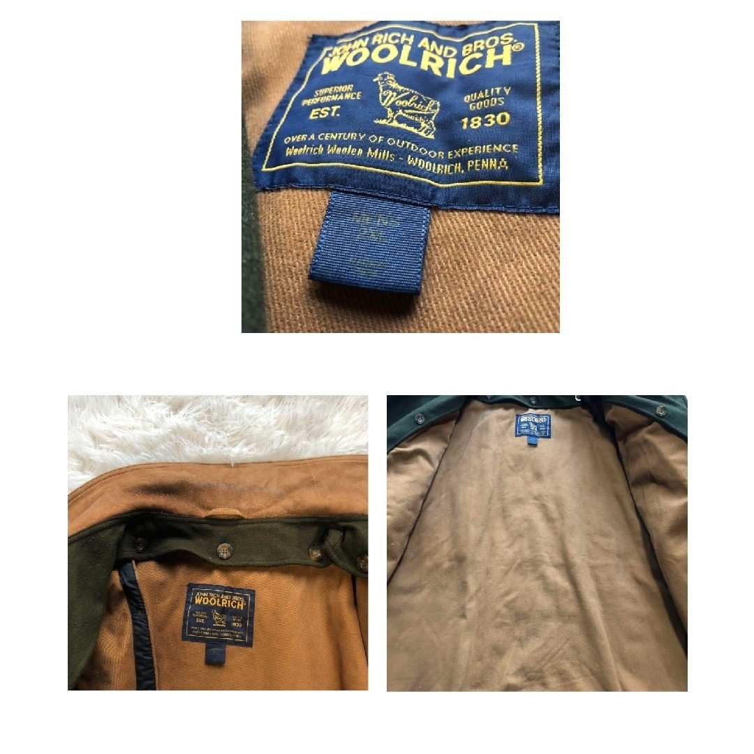 WOOLRICH(ウールリッチ)のウールリッチ　カバーオール　インナー脱着可　カーキ　グリーン　2XL メンズのジャケット/アウター(カバーオール)の商品写真