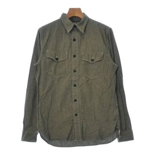 ダブルアールエル(RRL)のRRL ダブルアールエル カジュアルシャツ S カーキ 【古着】【中古】(シャツ)