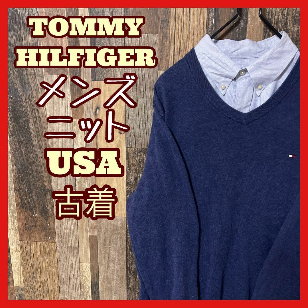 TOMMY HILFIGER(トミーヒルフィガー)のトミーヒルフィガー メンズ セーター M ニット USA古着 90s 長袖 メンズのトップス(ニット/セーター)の商品写真