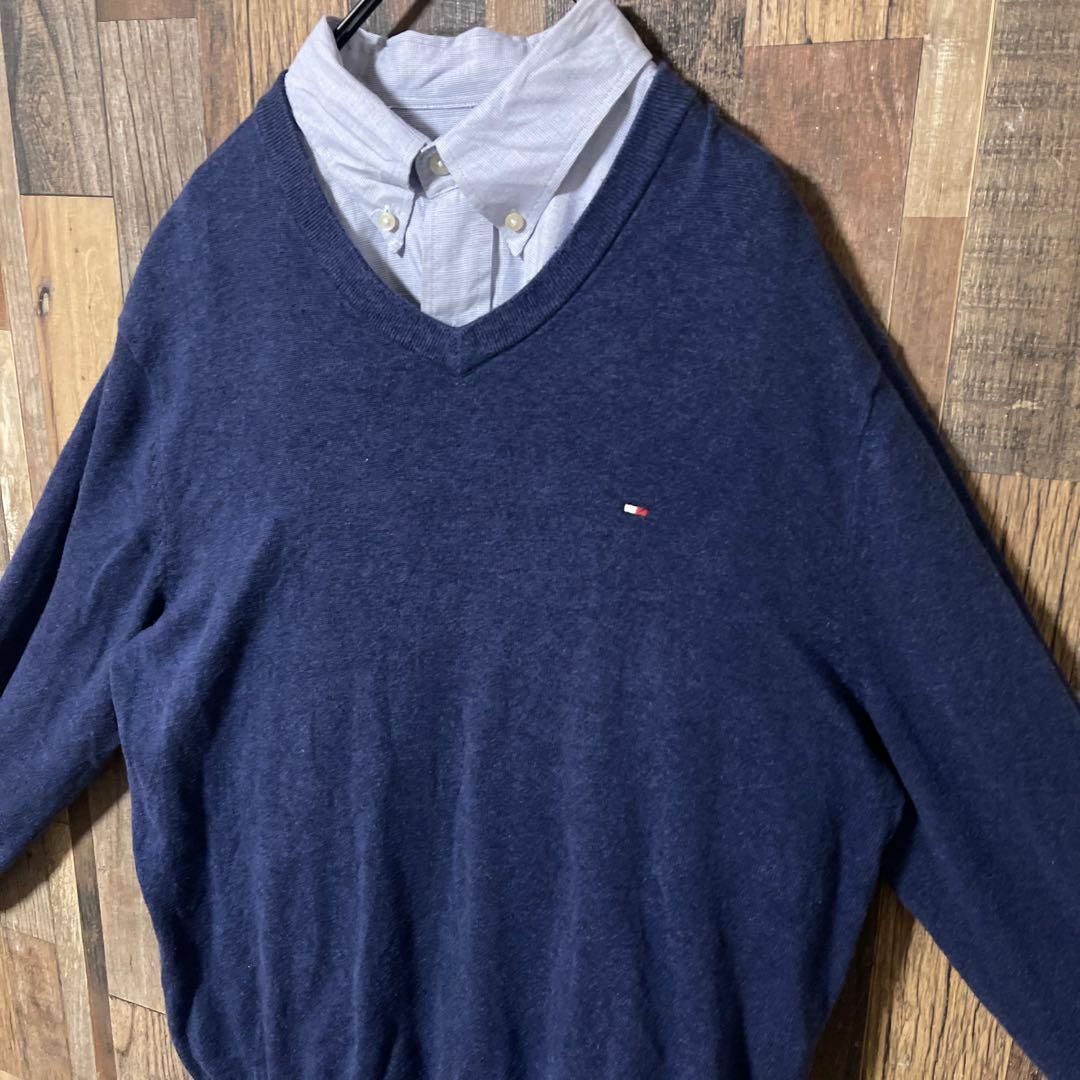 TOMMY HILFIGER(トミーヒルフィガー)のトミーヒルフィガー メンズ セーター M ニット USA古着 90s 長袖 メンズのトップス(ニット/セーター)の商品写真