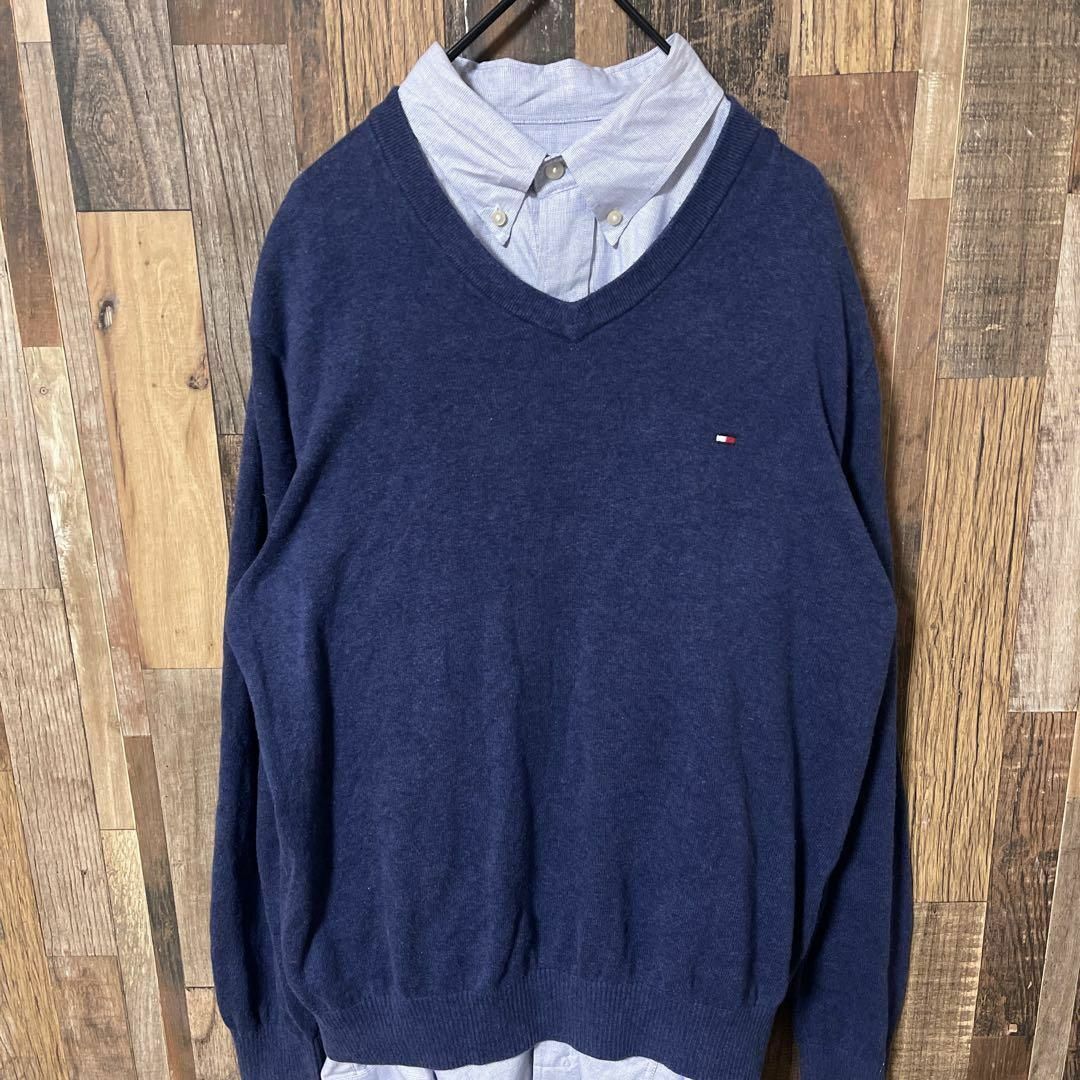 TOMMY HILFIGER(トミーヒルフィガー)のトミーヒルフィガー メンズ セーター M ニット USA古着 90s 長袖 メンズのトップス(ニット/セーター)の商品写真