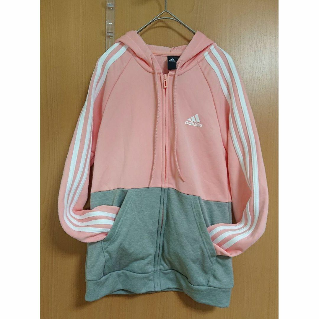 adidas(アディダス)のadidas フルジップ ジャージ Lサイズ アディダス 服 ウォーキング レディースのトップス(トレーナー/スウェット)の商品写真