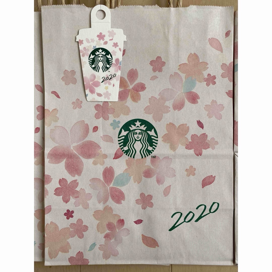 Starbucks Coffee(スターバックスコーヒー)のスターバックス　桜さくら2020  ショッパー　スタバ　紙袋　ショップ袋5枚 レディースのバッグ(ショップ袋)の商品写真