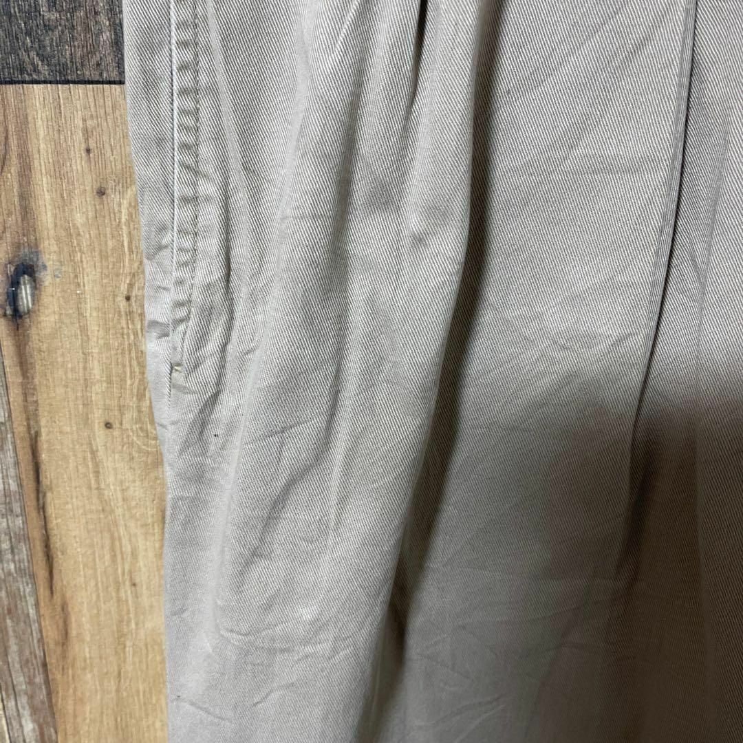 POLO RALPH LAUREN(ポロラルフローレン)のラルフローレン メンズ ツータックチノ ロゴ 40 2XL グレー パンツ 古着 メンズのパンツ(ワークパンツ/カーゴパンツ)の商品写真